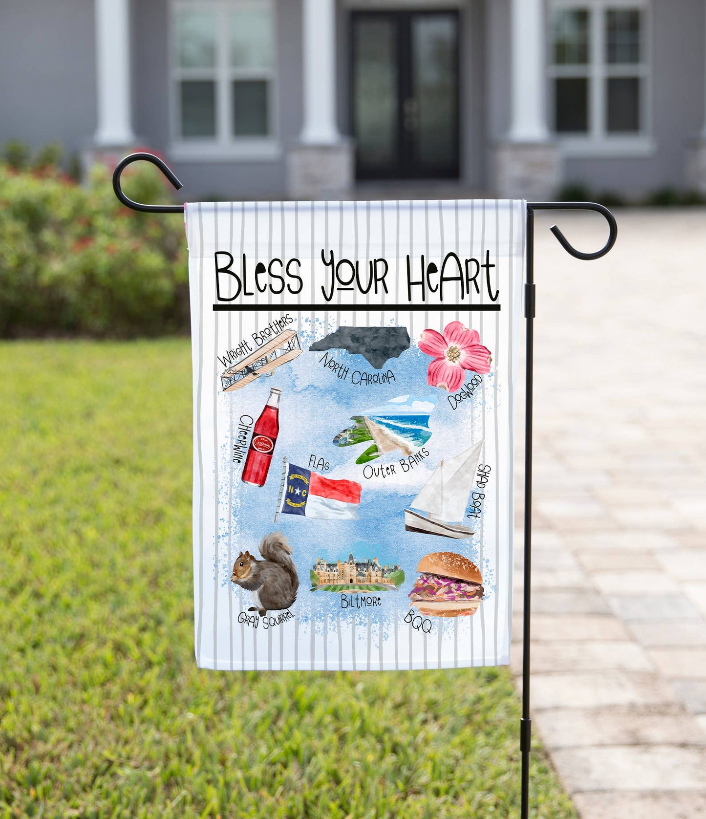 North Carolina Garden Flag - Bless